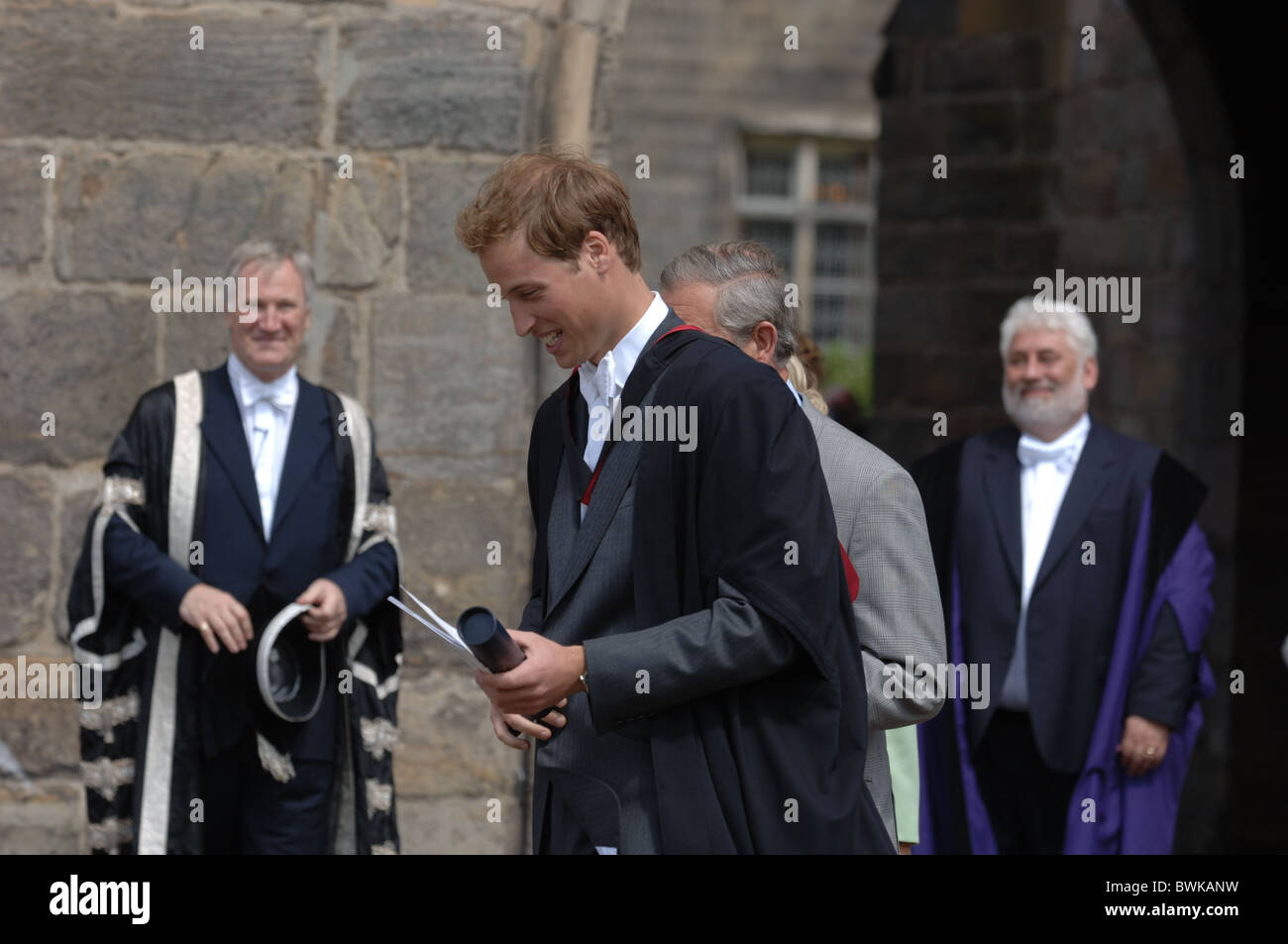 Il principe William laureati da St Andrews University dove ha incontrato la sua moglie futura. Foto Stock