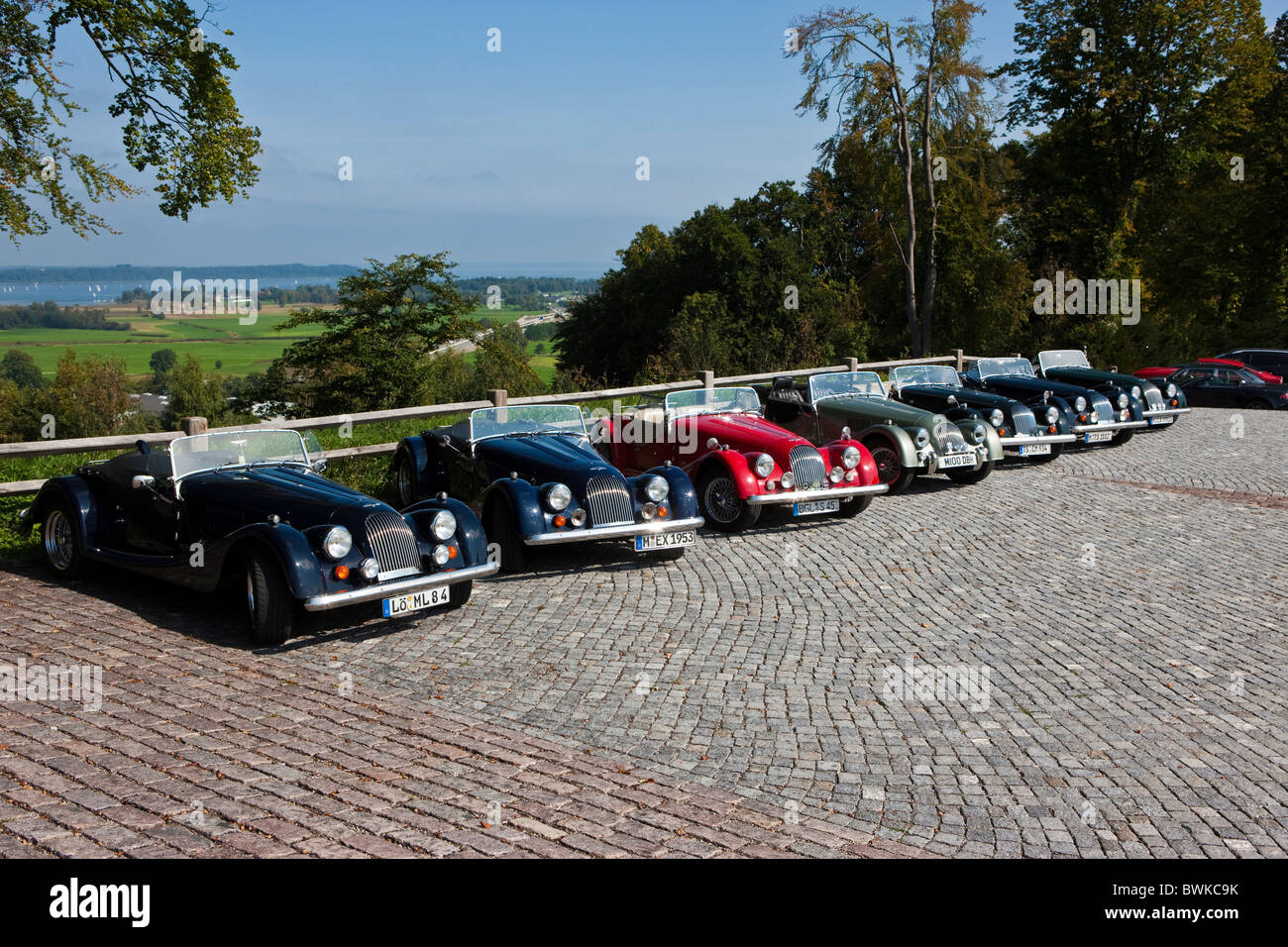 Diversi Morgan Plus 8 vintage auto sportive Foto Stock