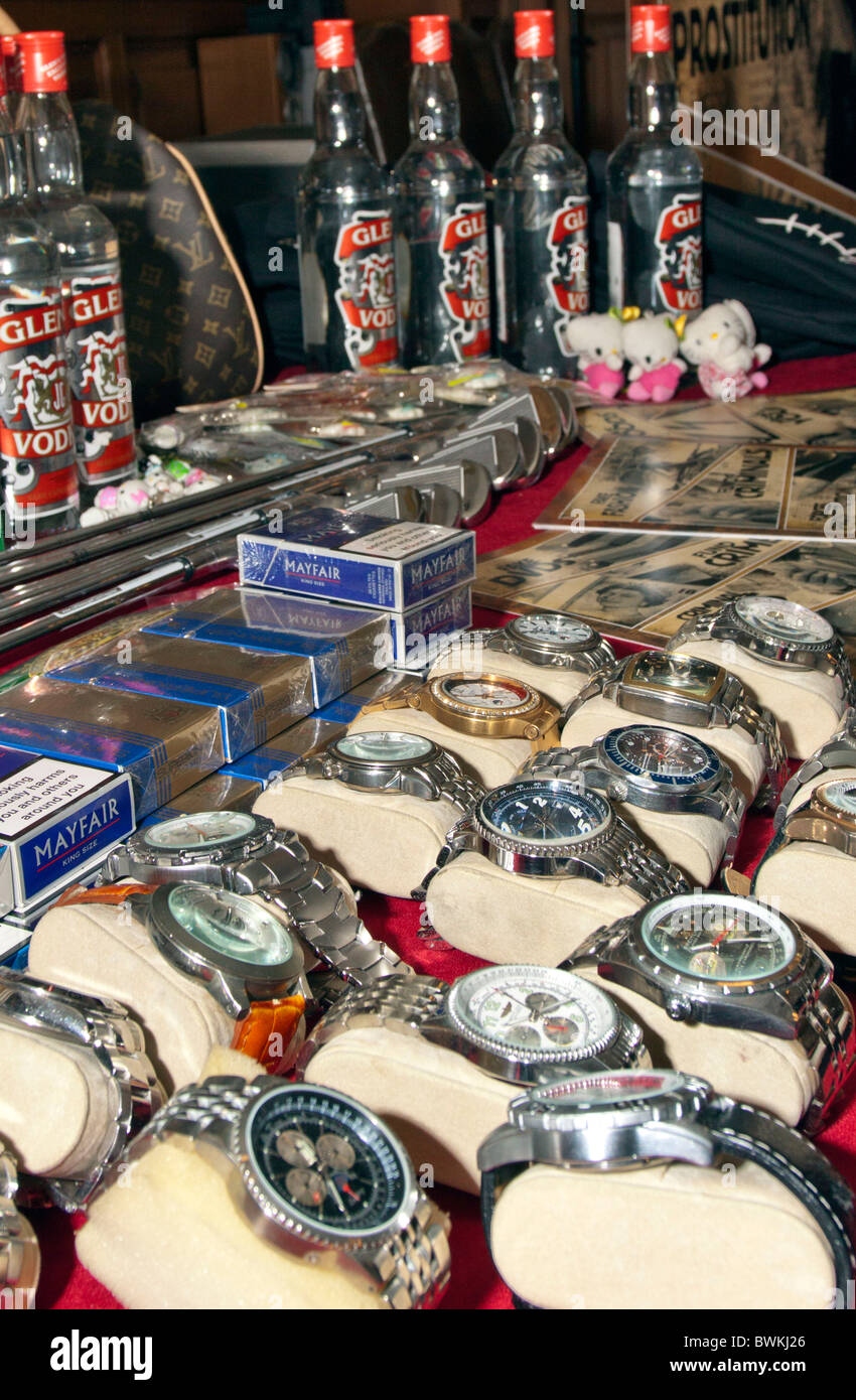 Merci contraffatte Foto Stock