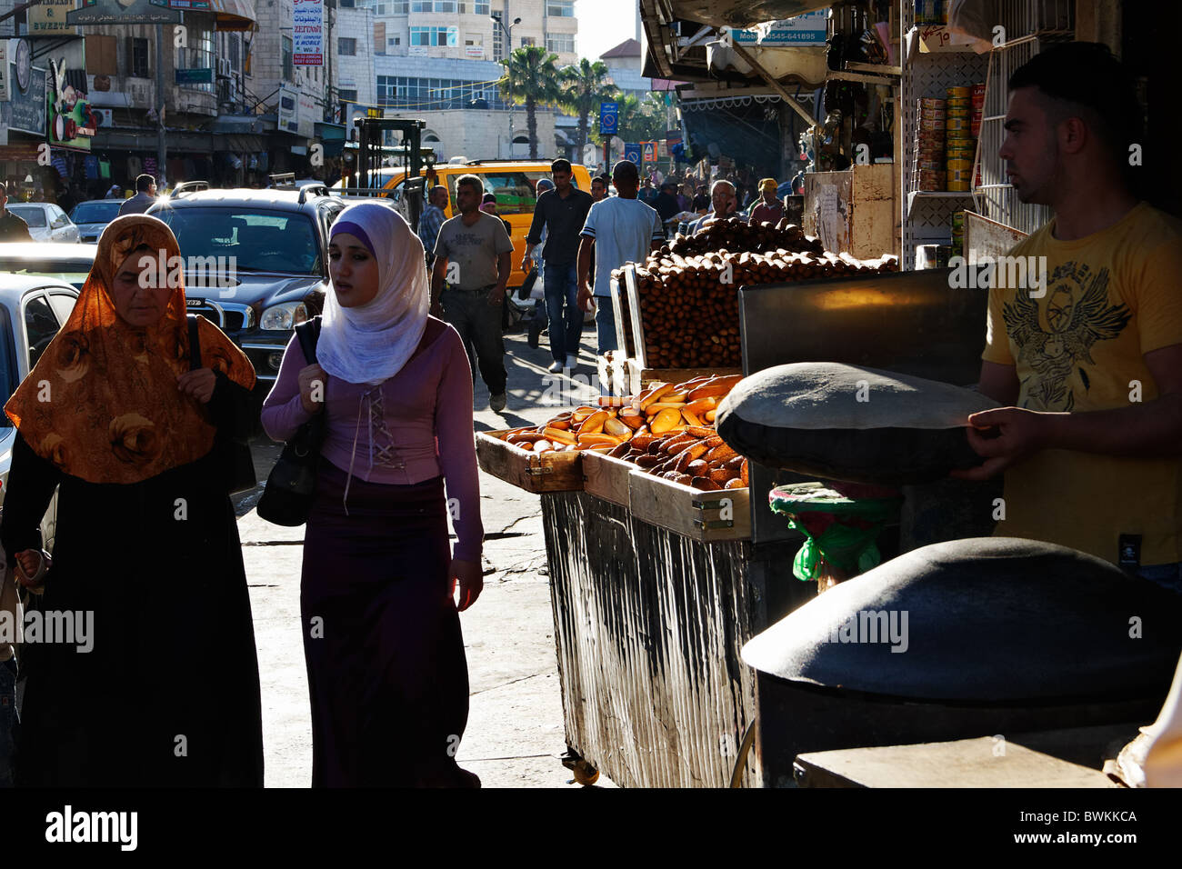 Scena di strada a Ramallah Foto Stock