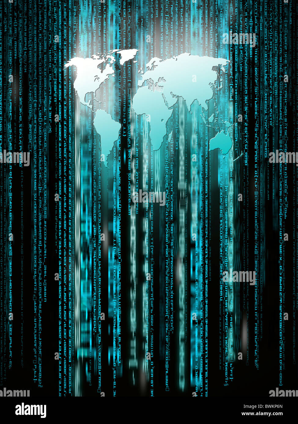 Abstract sfondo con mappa del mondo Foto Stock