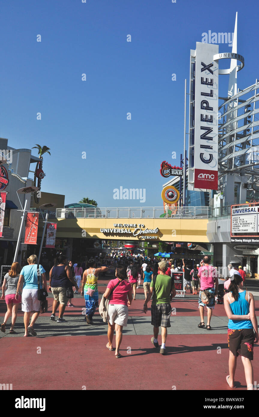 Città a piedi dagli Universal Studios Florida Foto Stock