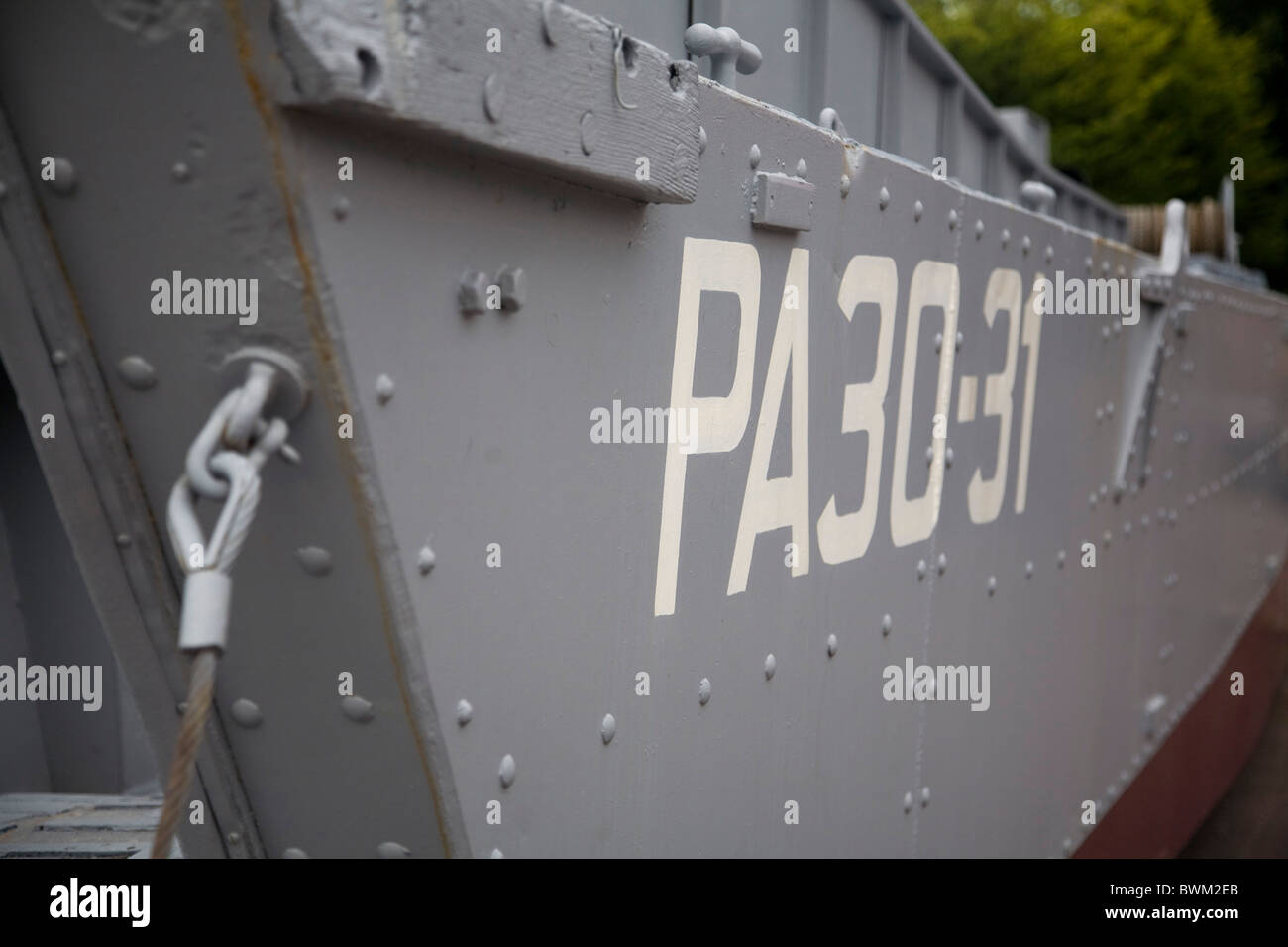 Durante la Seconda guerra mondiale la fanteria landing craft, Normandia, Francia Foto Stock
