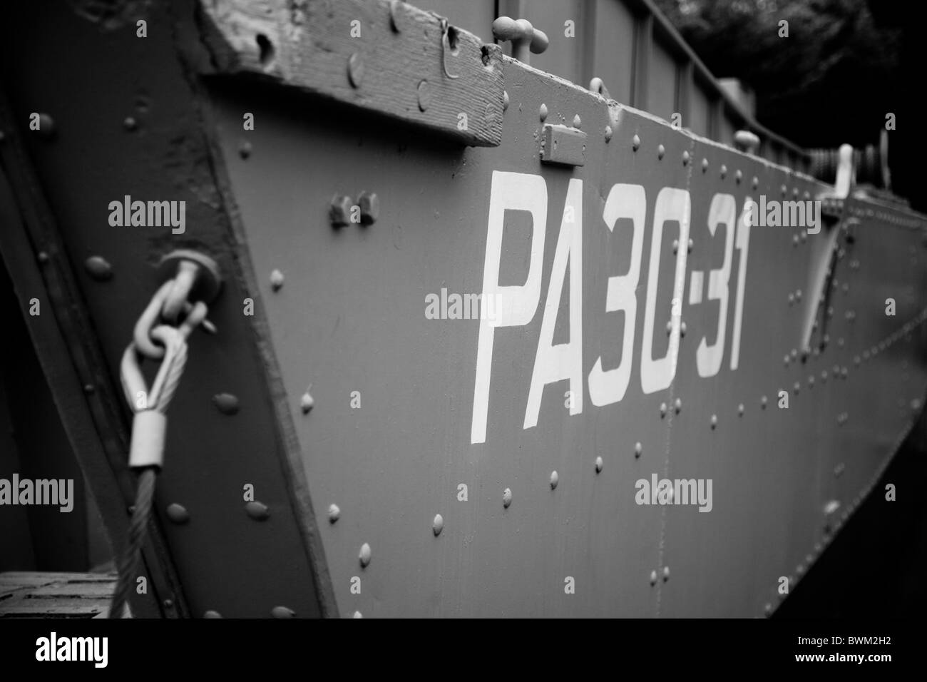 Durante la Seconda guerra mondiale la fanteria landing craft, Normandia, Francia Foto Stock