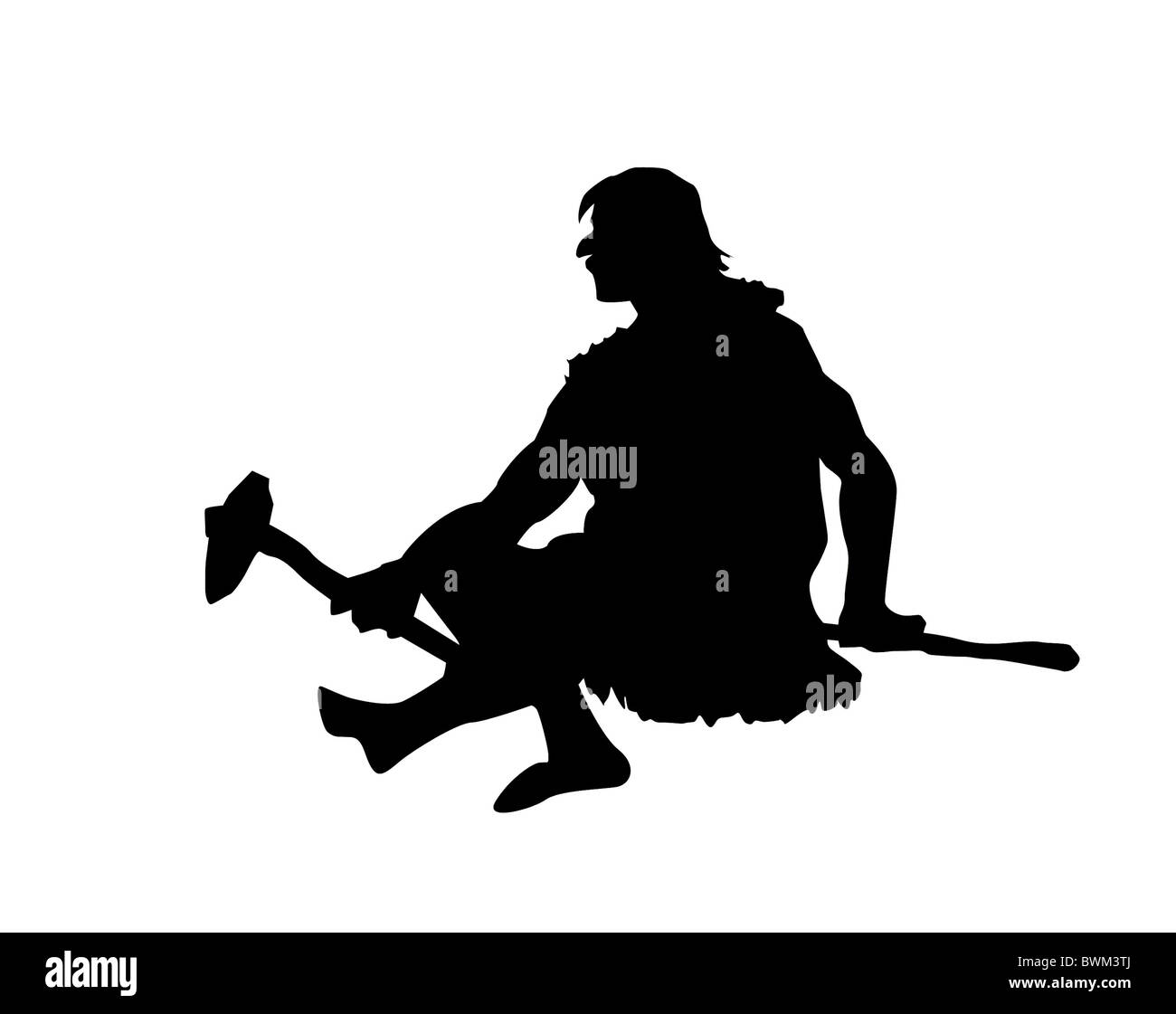 Silhouette di vettore primitivo persone Foto Stock