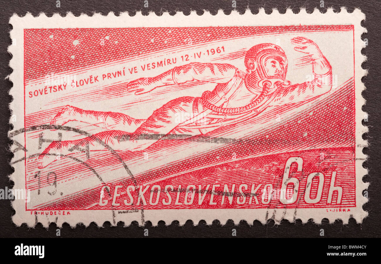 La Cecoslovacchia francobolli, circa sessanta Foto Stock