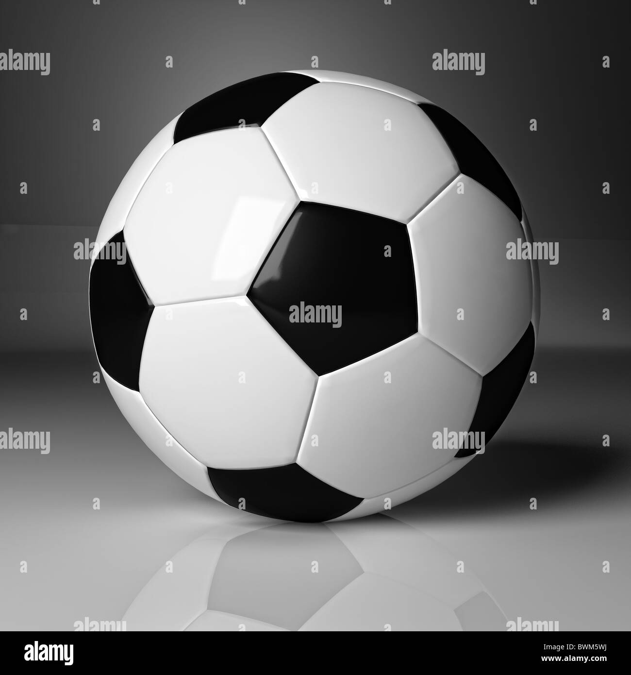 Classico Pallone da calcio 3D sfondo Foto Stock