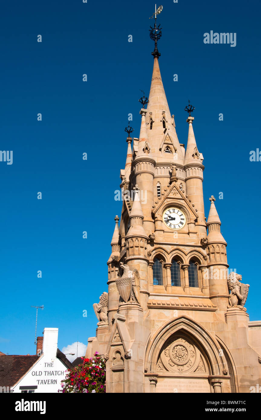 Rother mercato torre orologio Stratford upon Avon. Regno Unito Foto Stock