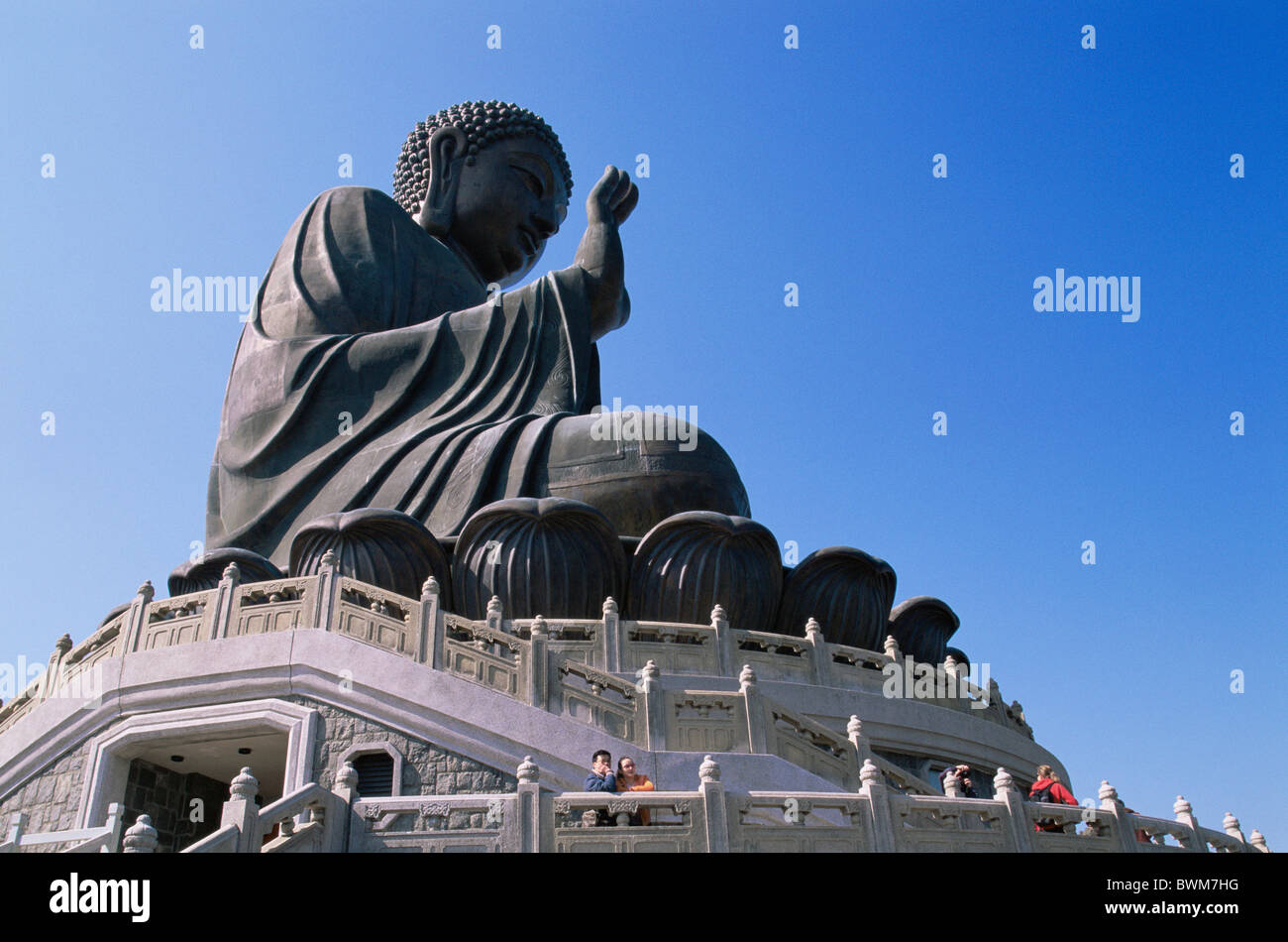 Hong Kong Lantau Monastero Po Lin statua del Buddha il buddismo religione religiosi Cina Asia Cultura Foto Stock