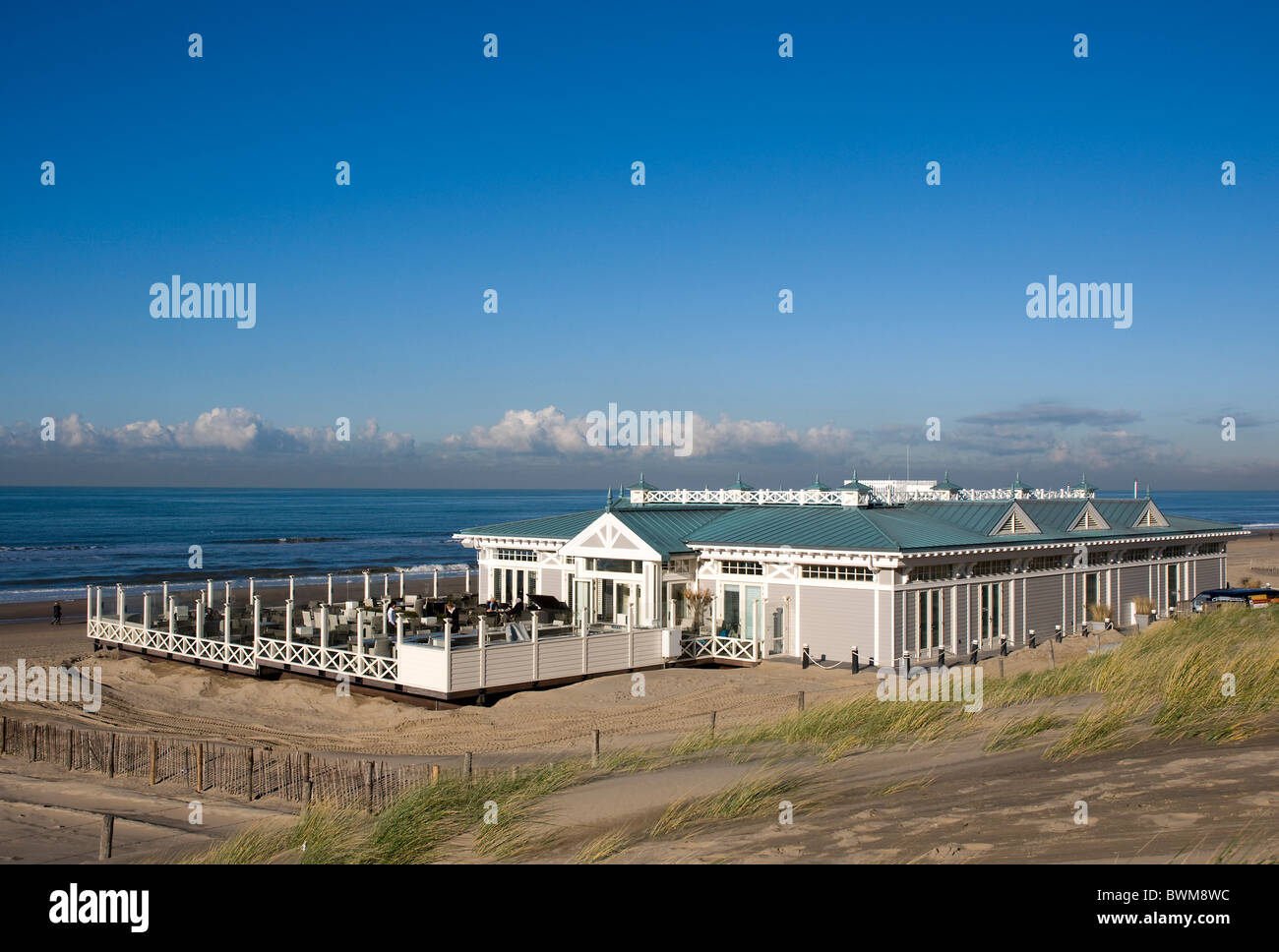 "Interruttori" casa sulla spiaggia. Parte dell'Huis ter Duin Hotel in Noordwijk sul mare, Olanda. Foto Stock