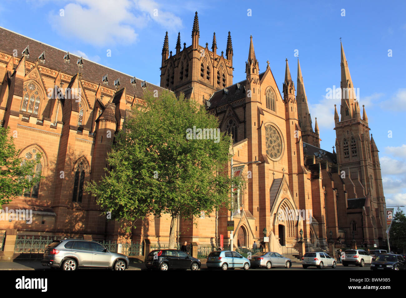 La Cattedrale di St Mary College Street, Sydney, Nuovo Galles del Sud, NSW, Australia, Oceania Foto Stock