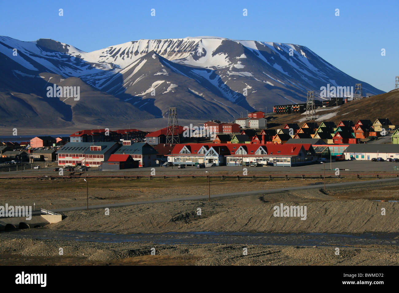 Longyearbyen, Spitsbergen Foto Stock