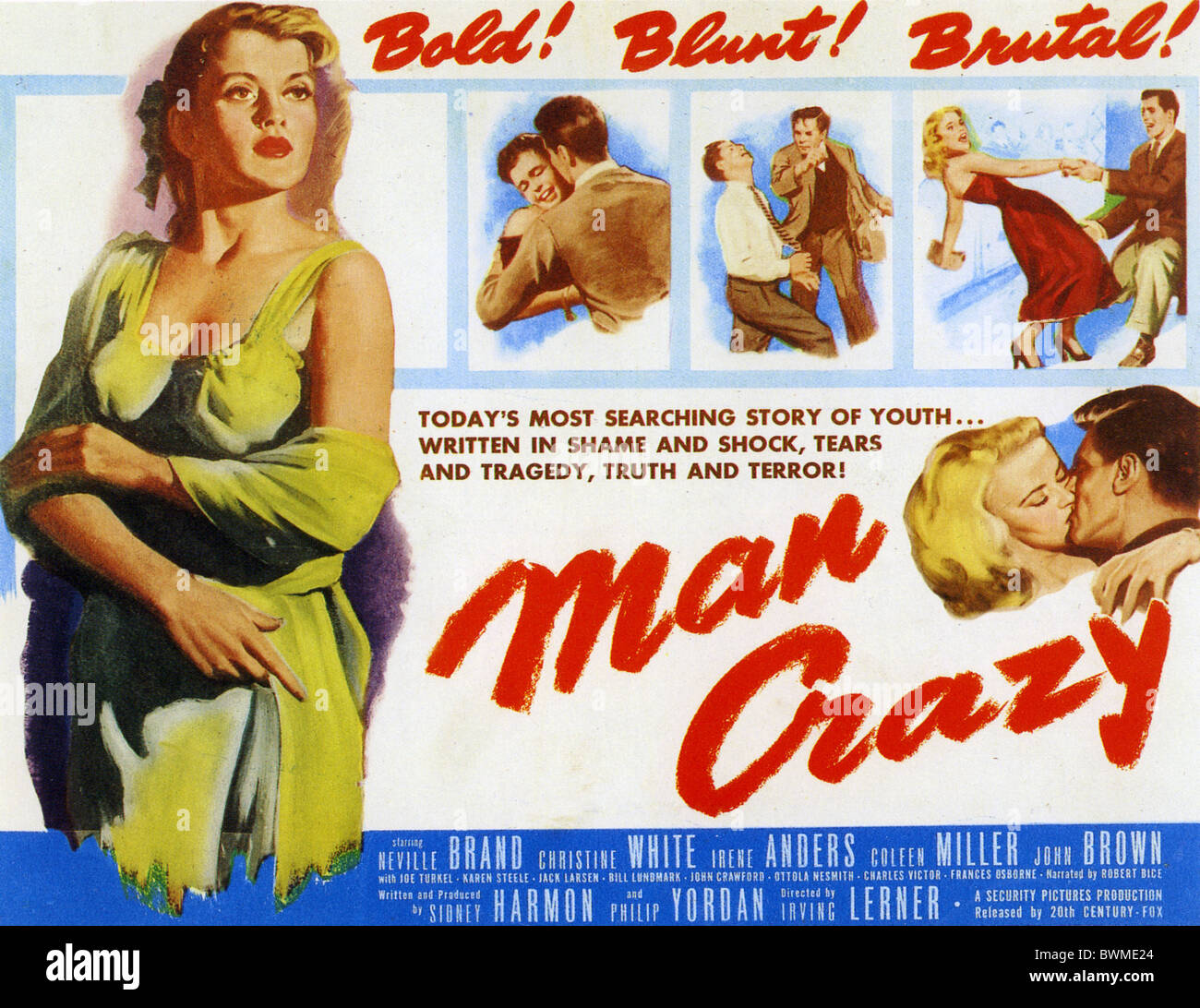 Uomo pazzo Poster per 1953 TCF film con marchio di Neville e Christine White Foto Stock