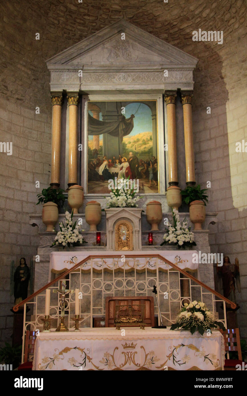 La Francescana Chiesa di nozze a Kafr Cana Foto Stock