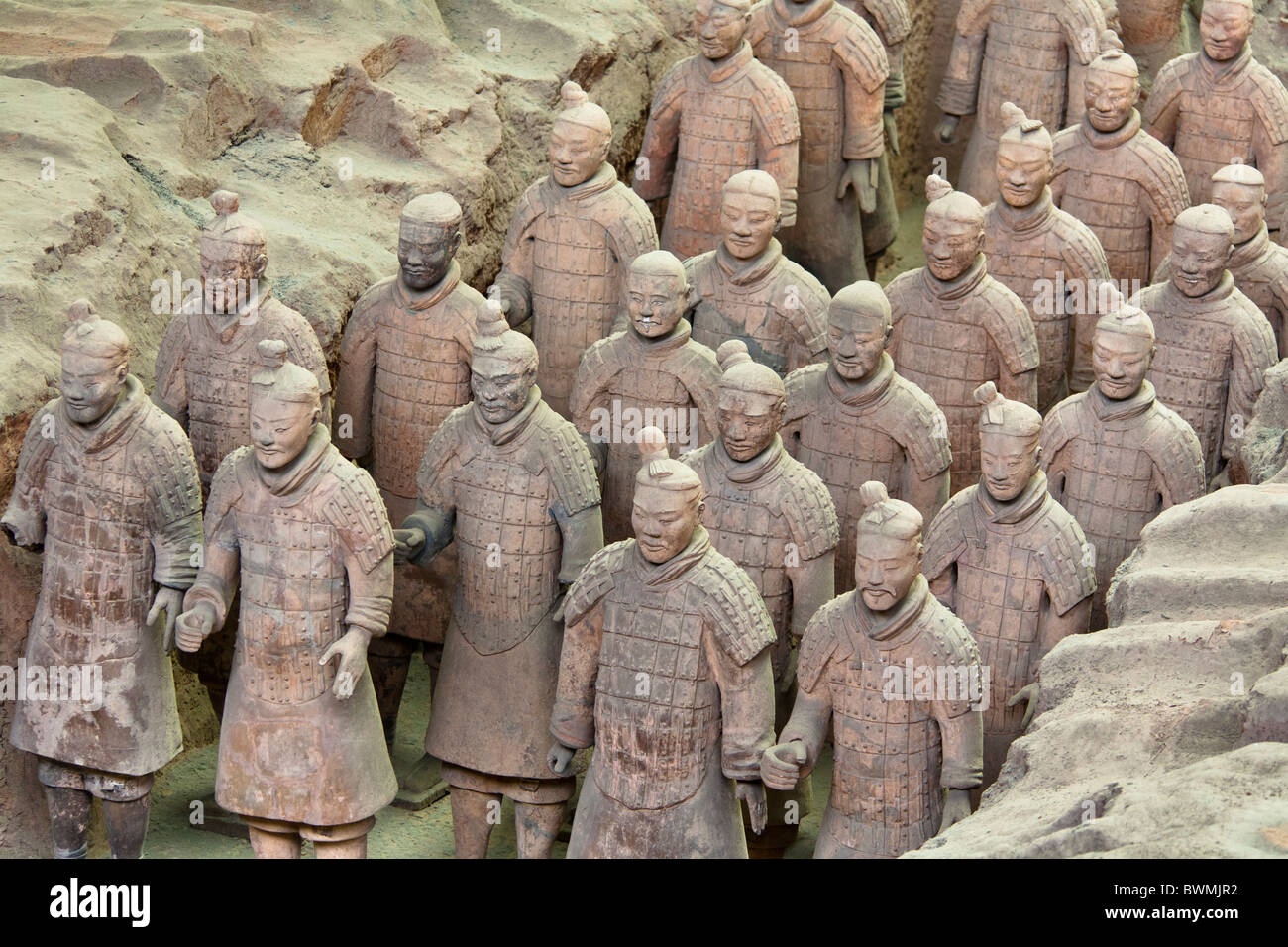 Esercito di Terracotta, Xi'an, Shaanxi Province, Cina Foto Stock