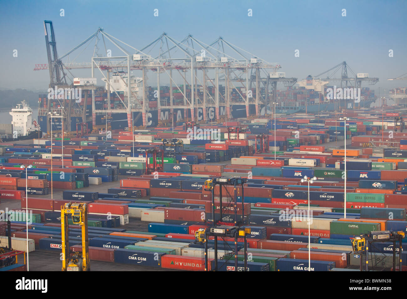 Southampton Dock e terminale per container Foto Stock