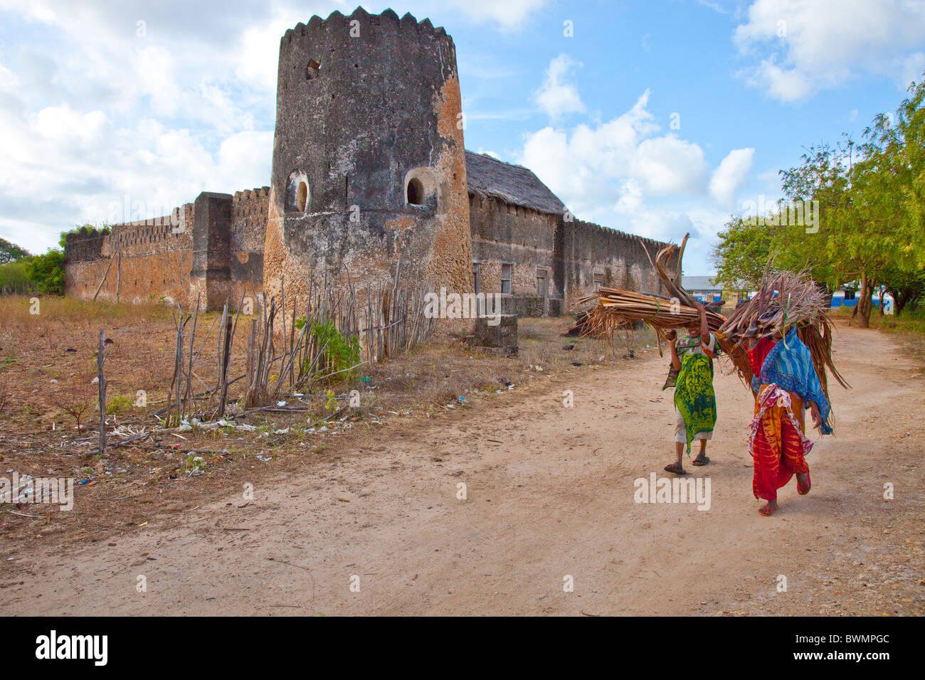 Siyu Fort, Siyu, Pate isola vicino all isola di Lamu, Kenya Foto Stock