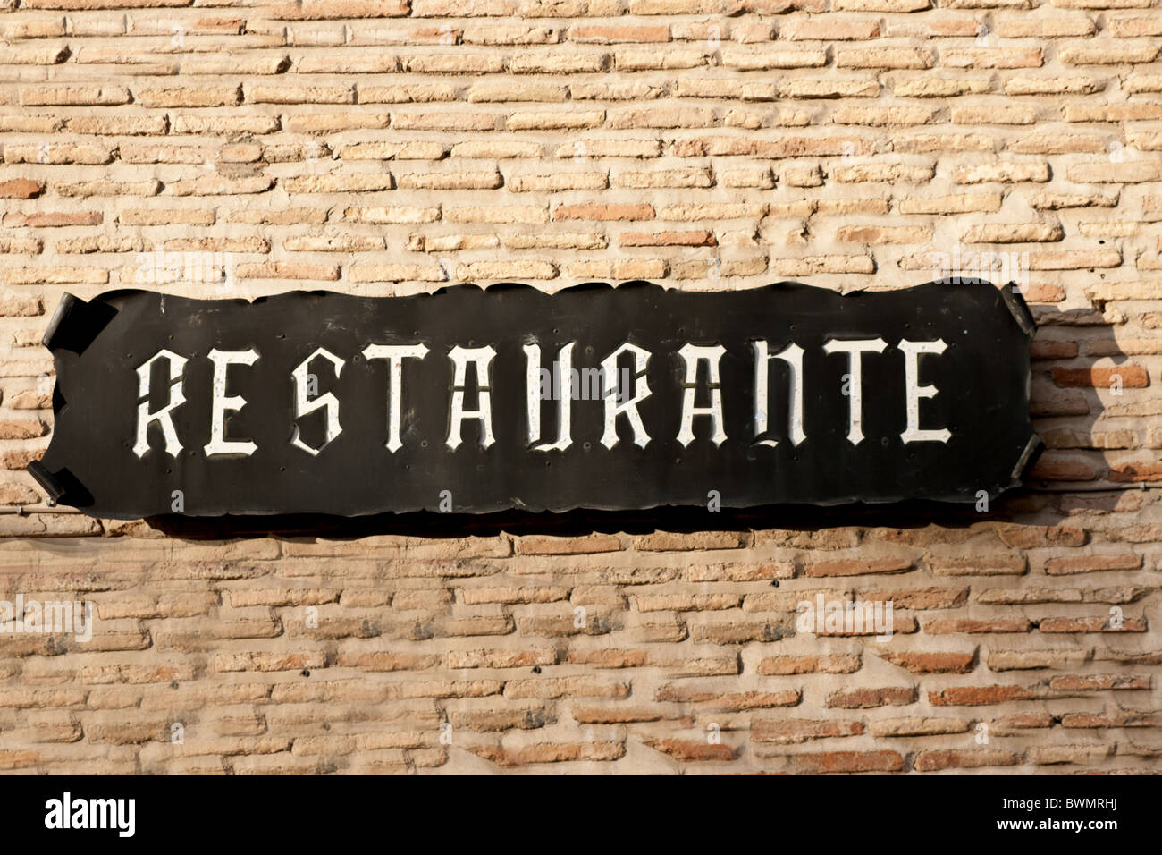 Ristorante spagnolo segno Foto Stock