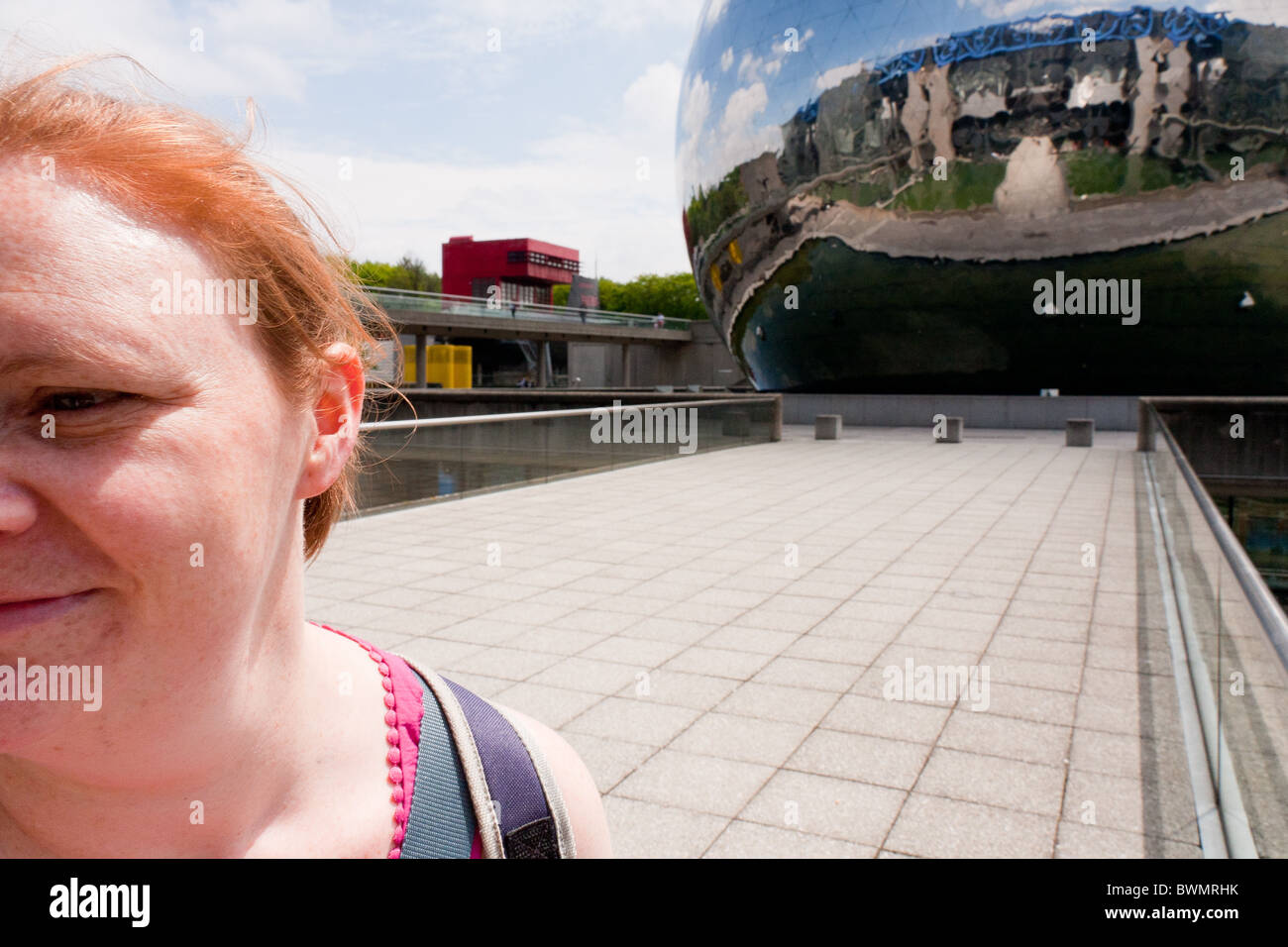 La Géode, Cité des Sciences et de l'Industrie - Parc de la Villette, Parigi, Francia Foto Stock