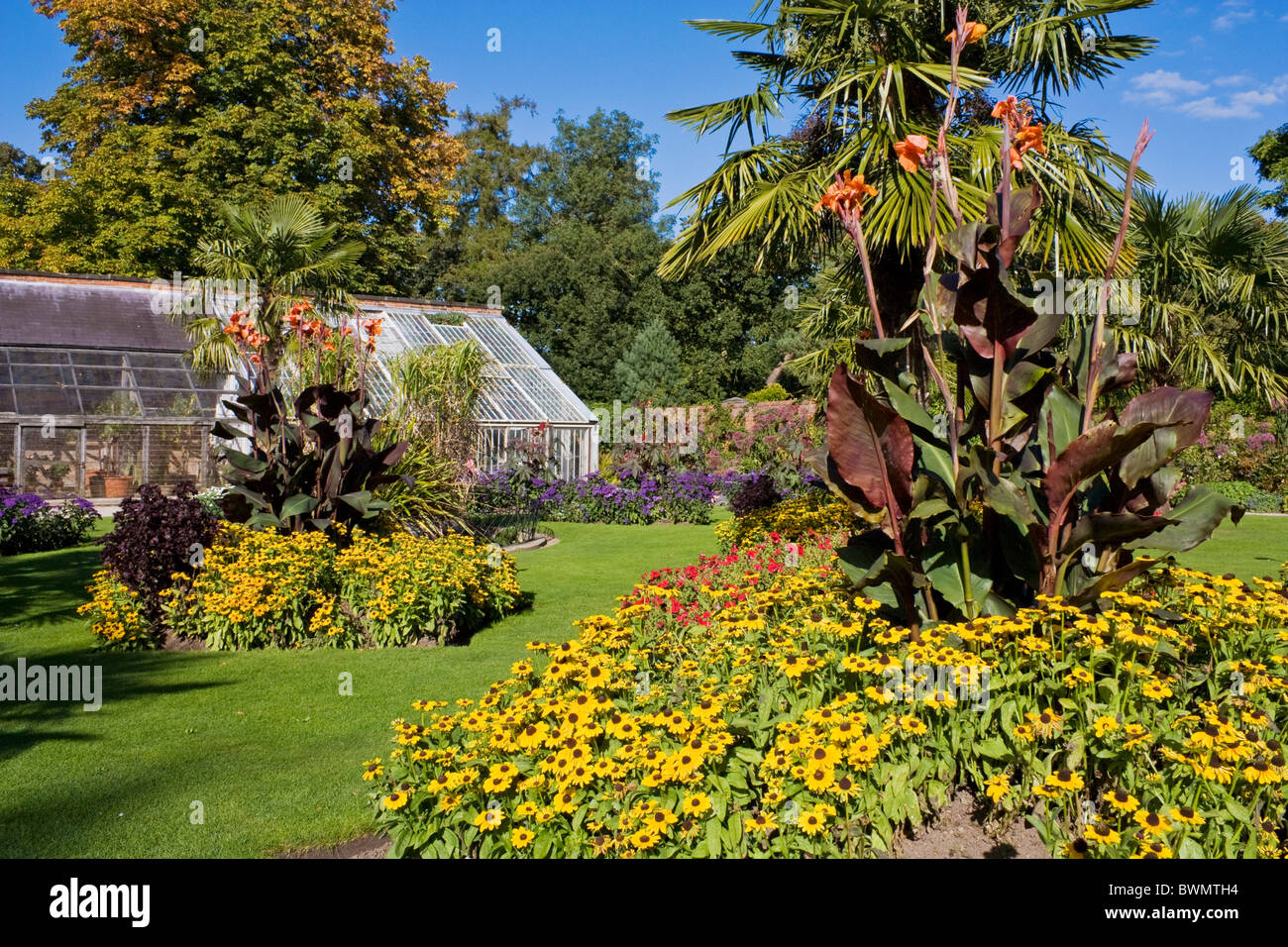 Calke Abbey, giardino, Derbyshire, Inghilterra, GB, Regno Unito e Unione europea, Europa Foto Stock