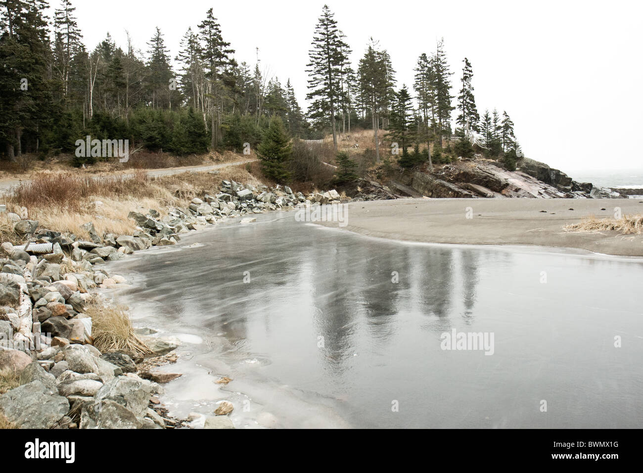 Atlantico Canada New Brunswick neve Inverno Meteo Foto Stock