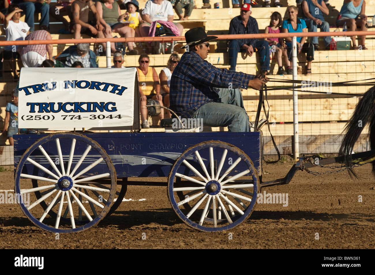 Gare di carri Chuck, Fort Nelson, British Columbia, Canada Foto Stock
