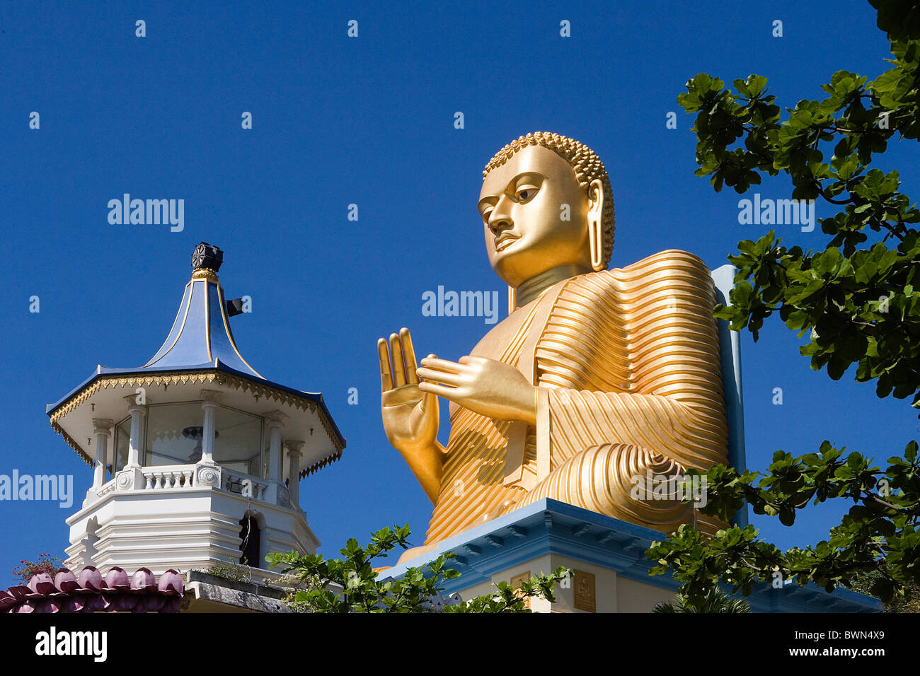 Sri Lanka asia Dambulla tempio d'oro centro visita museo città antico tempio nella grotta tempio di roccia UNESCO Wo Foto Stock