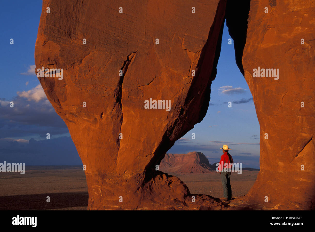 USA America Stati Uniti nord america toppa il parco tribale Navajo Monument Valley Navajo Indian Reservation Ar Foto Stock