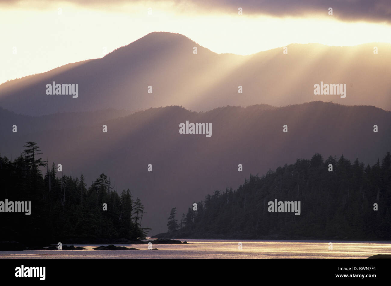 Canada America del Nord America Houston Stewart canale vicino porto Rose Queen Charlotte Islands British Columbia s Foto Stock