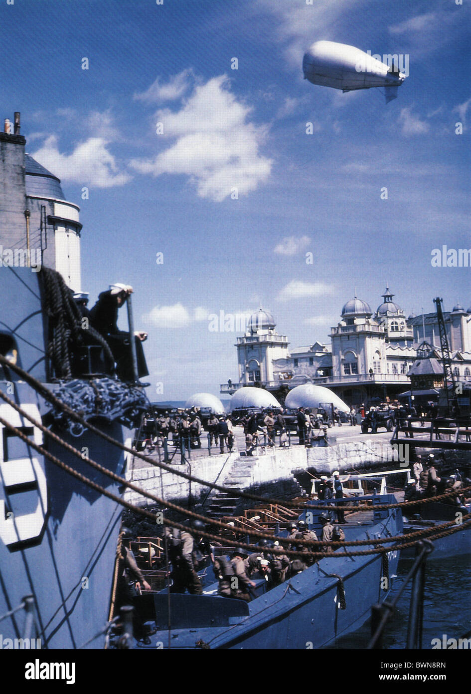 Operazione Overlord 1944 Landing Craft Infantry barrage palloncini ingegnere brigata speciale Weymouth Gran Bretagna Foto Stock