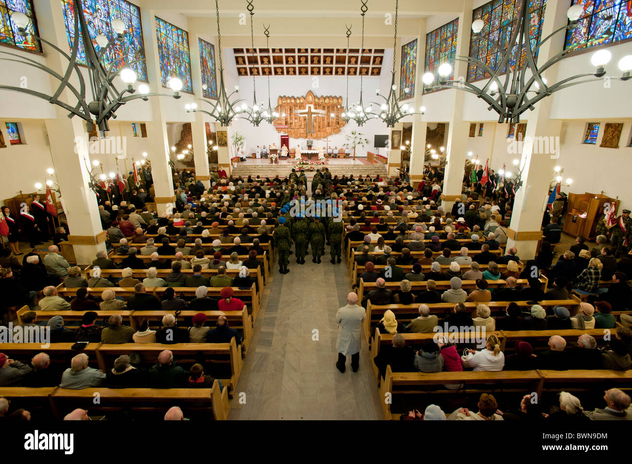 Per celebrare il Giorno di Indipendenza 11 novembre 2010, Starachowice, Polonia Foto Stock