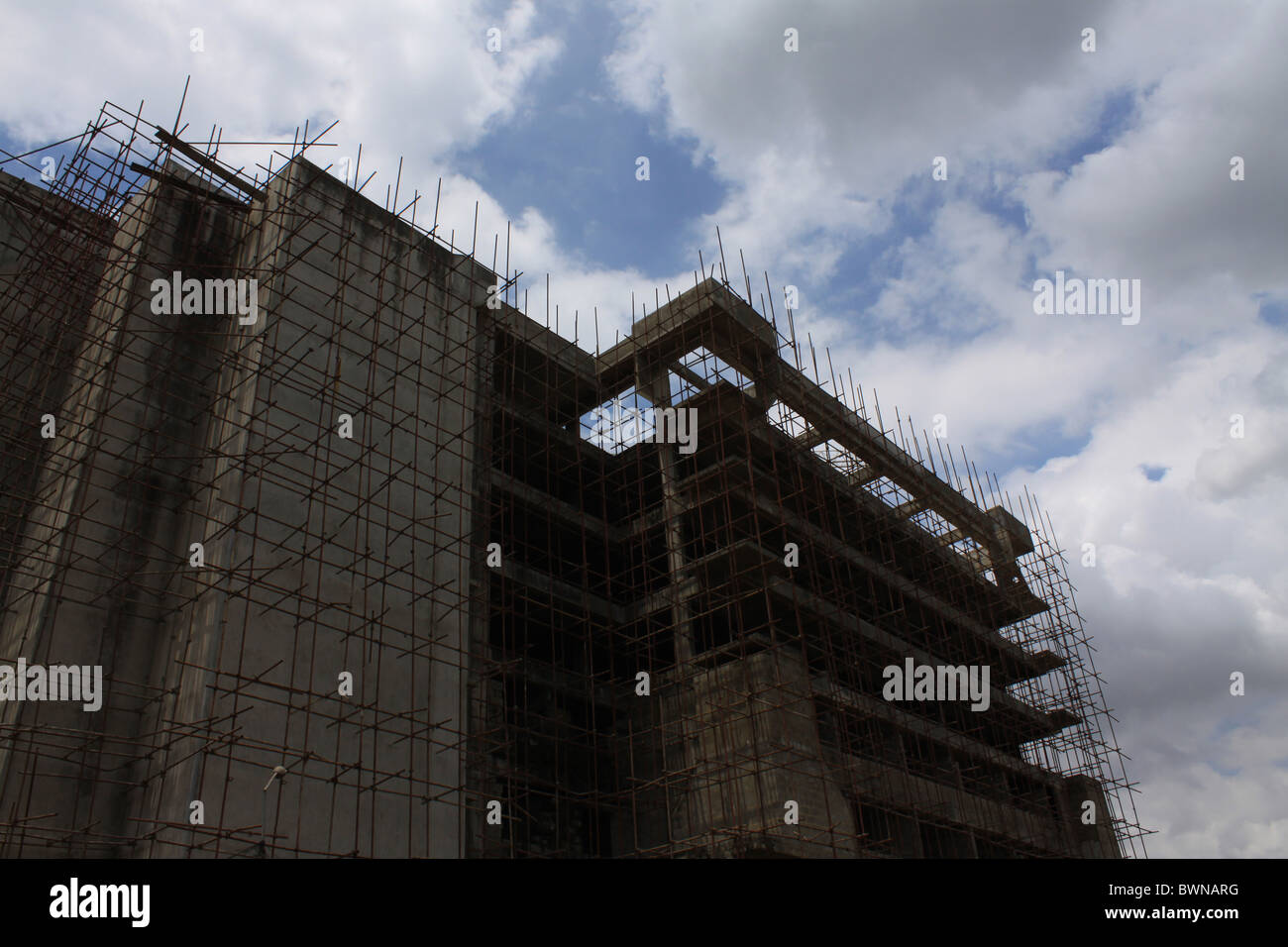 Un edificio incompiuto, a ikeja in Nigeria Lagos Foto Stock