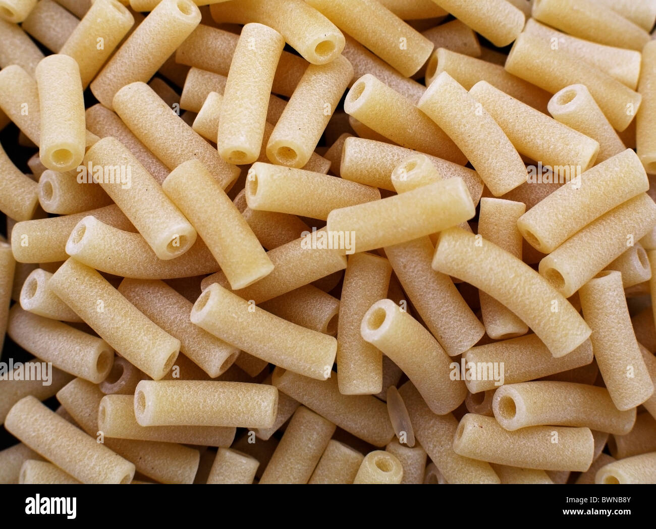 Italian Maccheroni forme di tubo Foto Stock