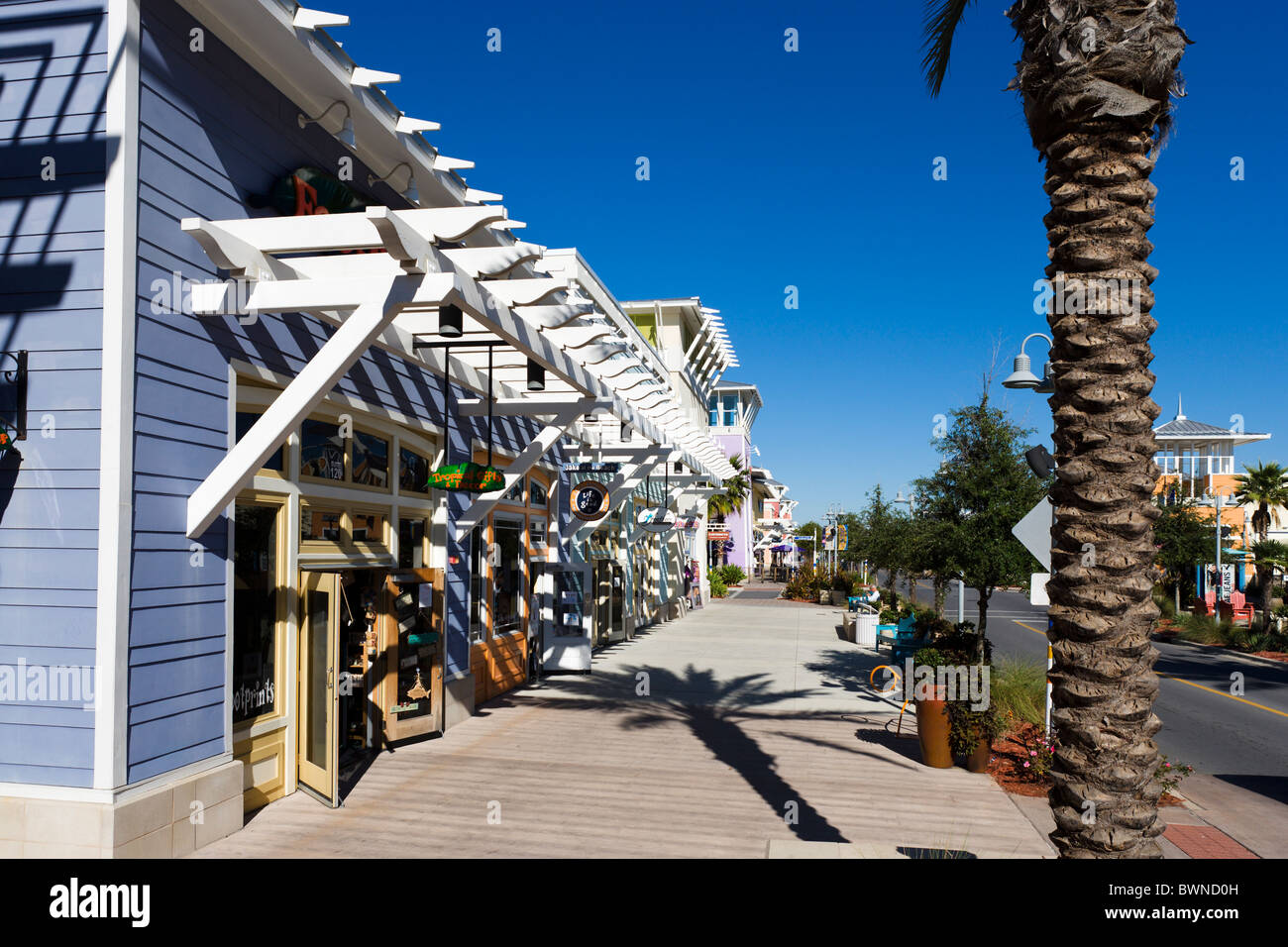 Negozi di Pier Park, Panama City Beach, costa del Golfo della Florida, Stati Uniti d'America Foto Stock