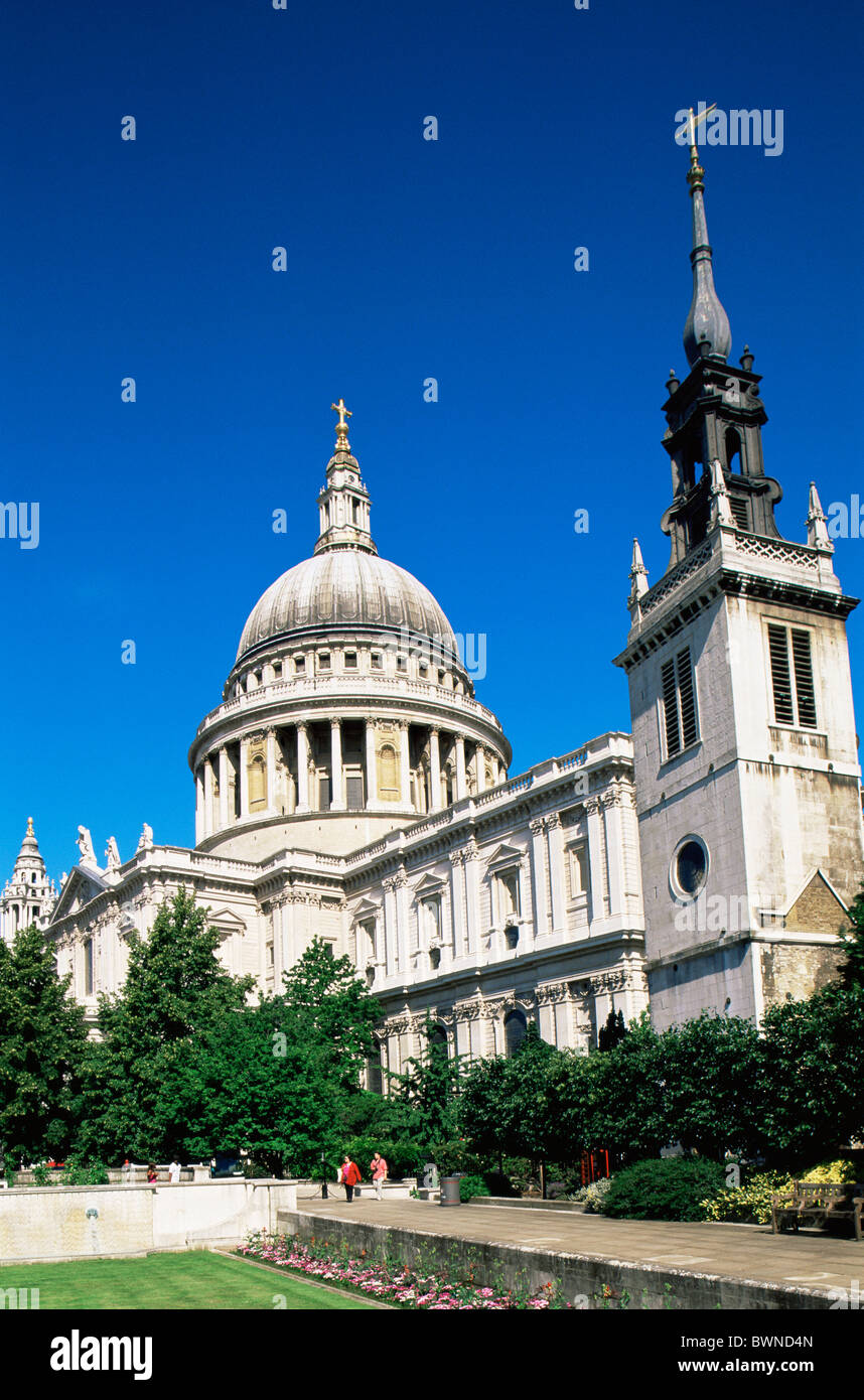 Inghilterra Europa Londra St Pauls Cathedral la Cattedrale di Saint Paul San Paolo Duomo cattedrale chiesa di Inghilterra Ch Foto Stock