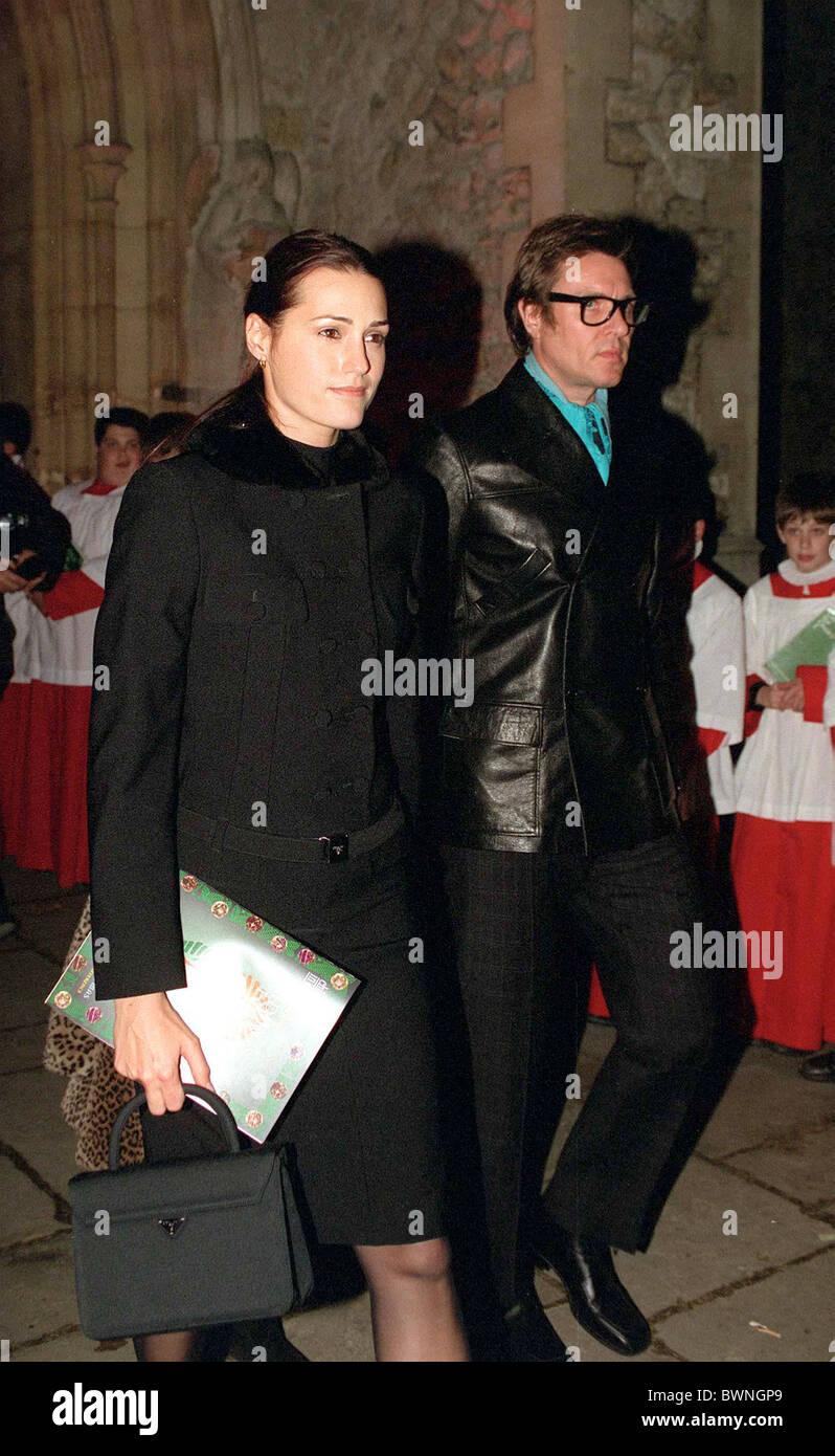 Modello YASMIN LE BON e pop star marito Simon le Bon a 'annunzio di gioia " CONCERTO DI NATALE A LONDRA Foto Stock