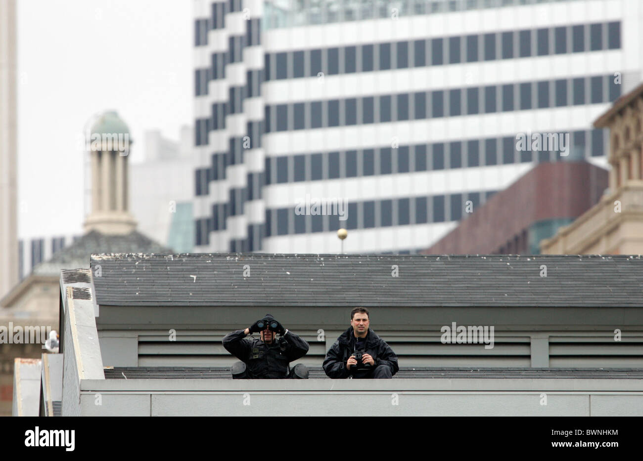 La vigilanza della polizia la sicurezza a San Francisco, Stati Uniti d'America Foto Stock
