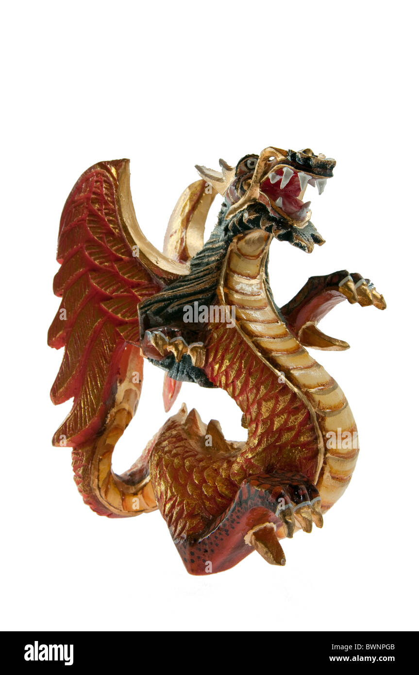 La foto del simpatico drago colorato Foto Stock