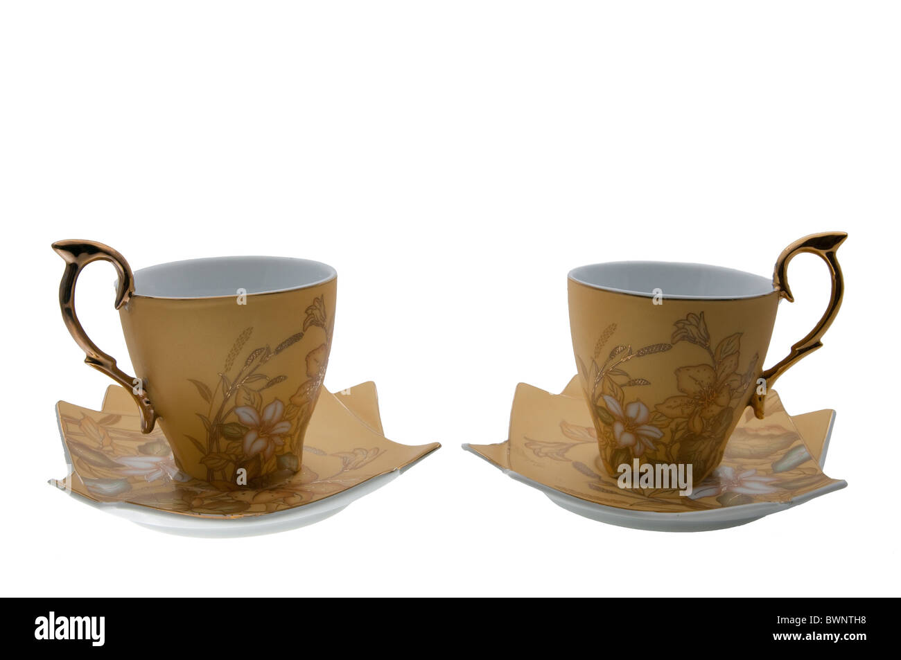La foto del tè in ceramica coppia Foto Stock