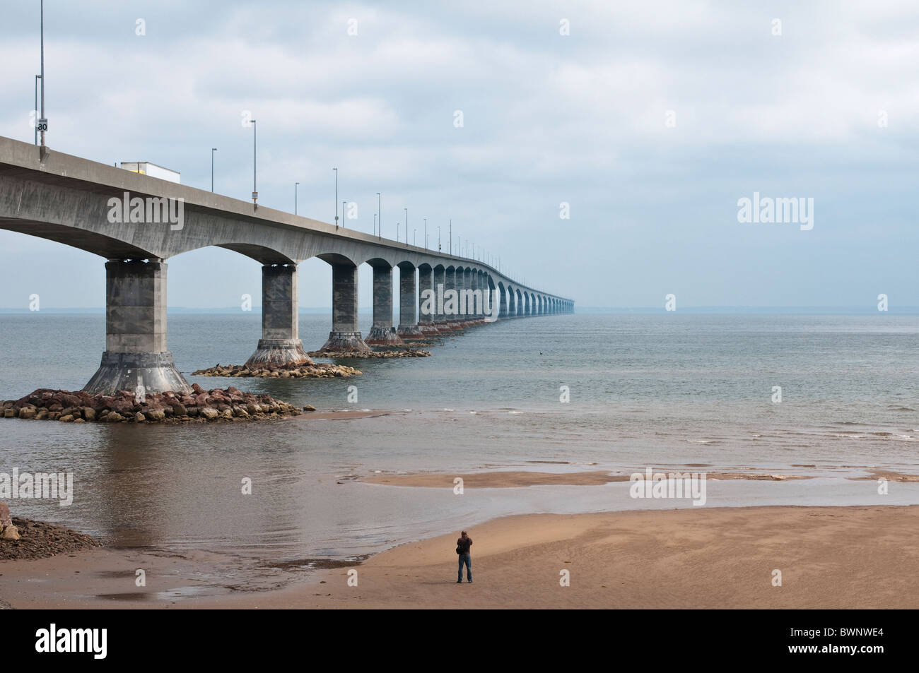 Confederation Bridge, New Brunswick, The Maritimes, Canada. Foto Stock