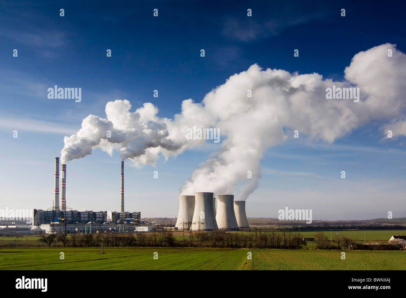 La turbina a vapore power plant Pocerady - Repubblica Ceca Foto Stock