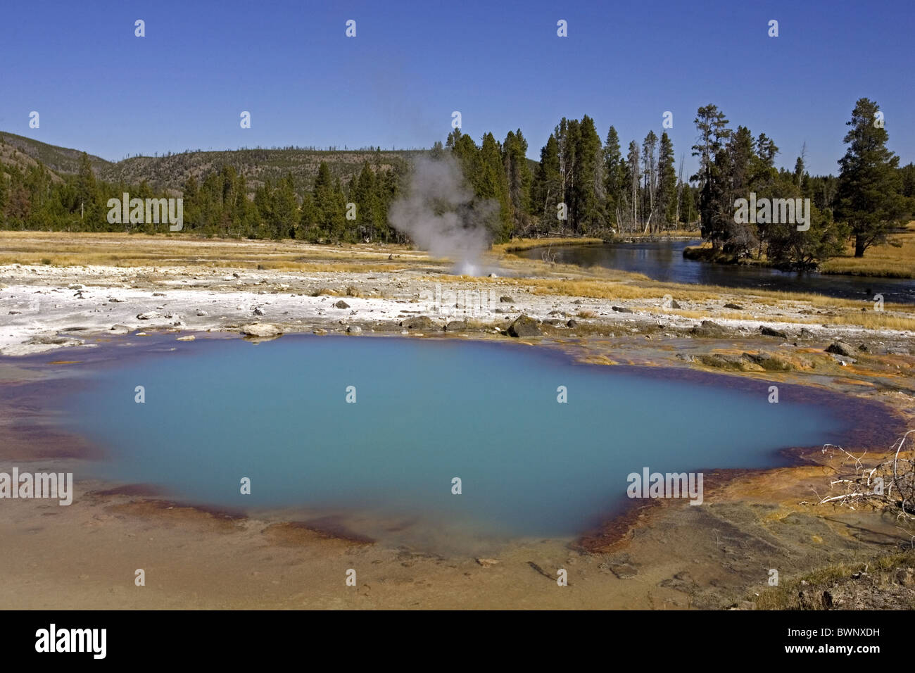 Opale nero piscina, Bacino di biscotto, Yellowstone Foto Stock