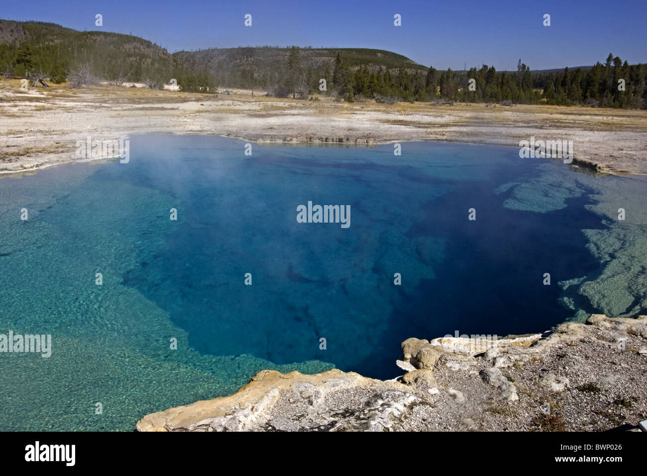 Sapphire Pool, Bacino di biscotto, Yellowstone Foto Stock