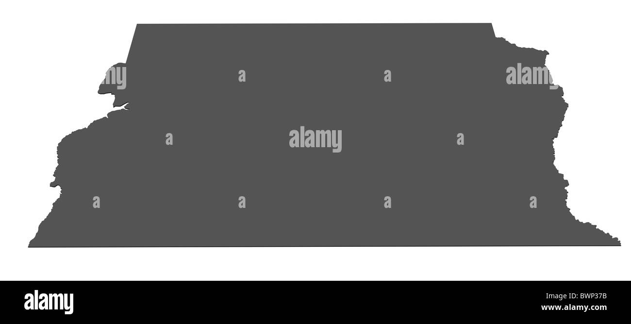 Mappa di isolato di Distrito federale - Brasile Foto Stock