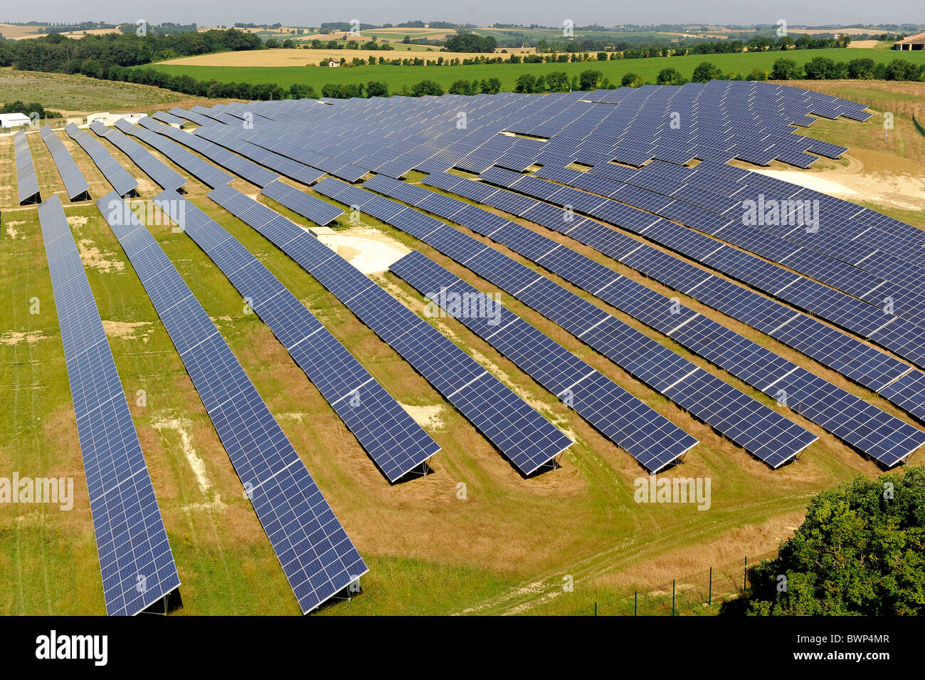 Saint-Clar-de-Lomagne (32): il più grande parco fotovoltaico in Francia Foto Stock