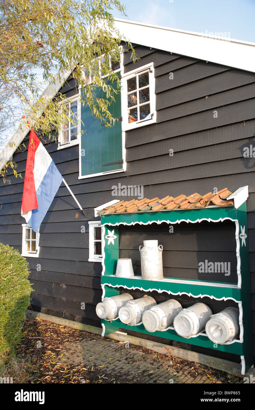 Museo vivente villaggio storico di Zaance Schans, Paesi Bassi, Olanda Foto Stock