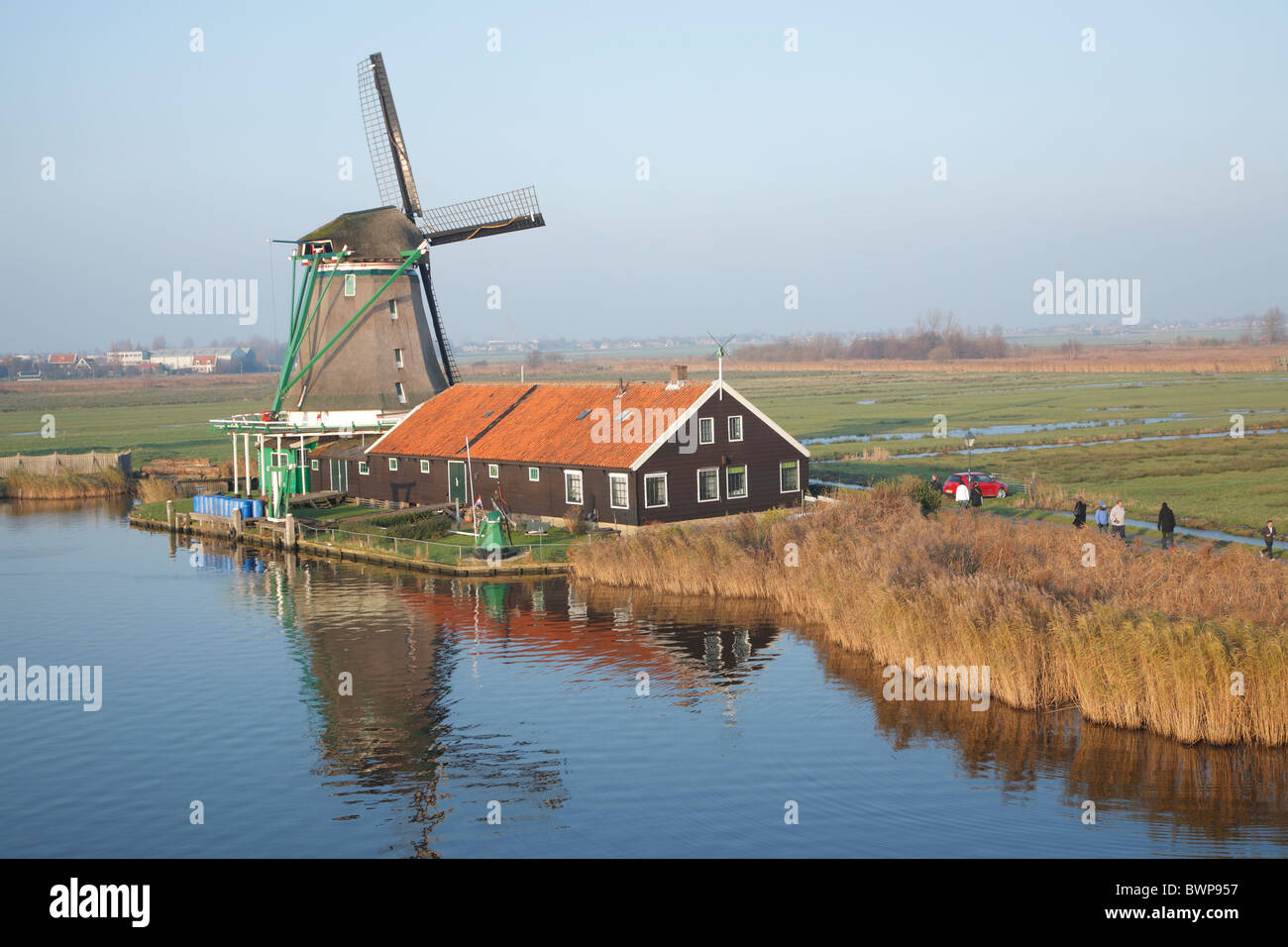 Museo vivente villaggio storico di Zaance Schans, Paesi Bassi, Olanda Foto Stock