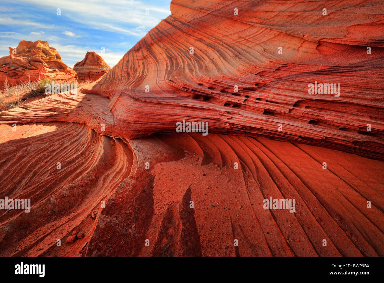 Le formazioni rocciose in Vermiglio scogliere monumento nazionale, Arizona Foto Stock