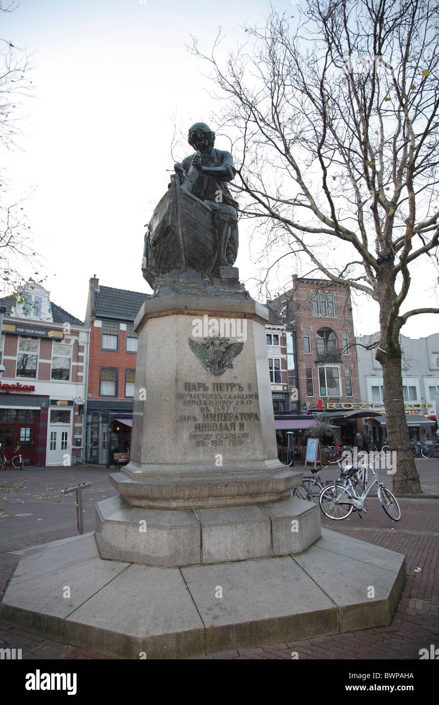 Un monumento di Pietro il Grande di Russia, Zaandam, Paesi Bassi, Olanda Foto Stock