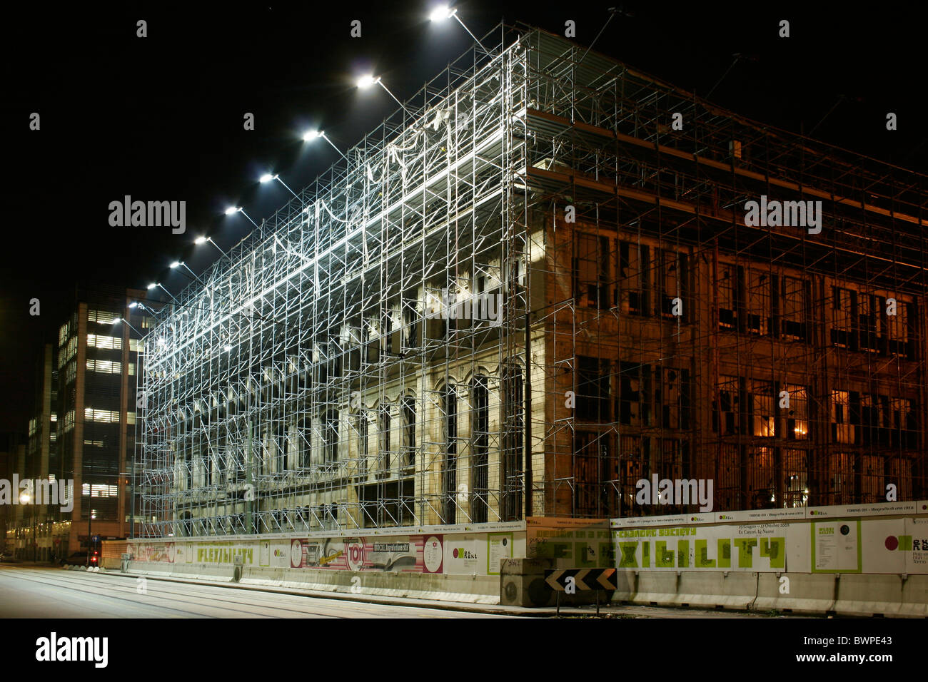 Vecchio edificio ristrutturazione a Torino Foto Stock